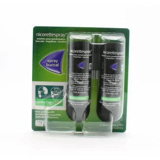 Nicorettespray Menthe Fraîche 1mg/dose 2 flacons