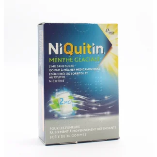 Niquitin Menthe Glaciale 2mg sans sucre 30 gommes