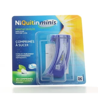 Niquitin Minis 1,5mg Menthe Fraîche sans sucre 20 comprimés