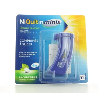 Niquitin Minis 4mg Menthe Fraîche sans sucre 20 comprimés