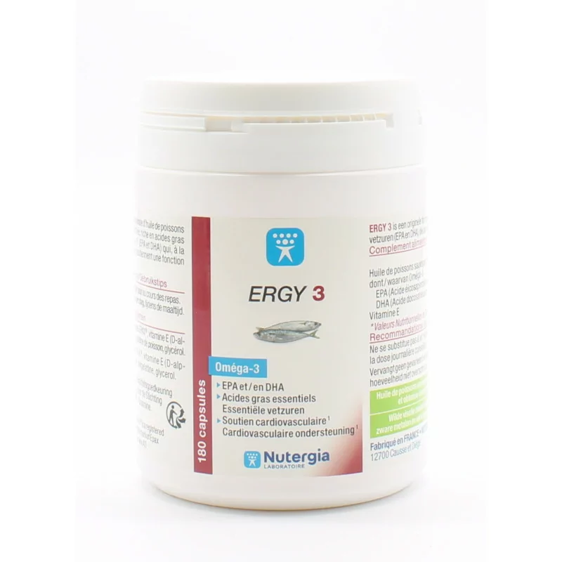 Nutergia Ergy 3 Oméga-3 180 capsules