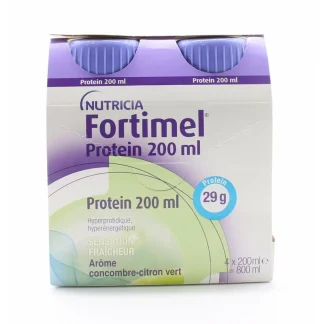 Nutricia Fortimel Protein Sensation Fraîcheur Arôme Concombre-Citron Vert 4X200ml