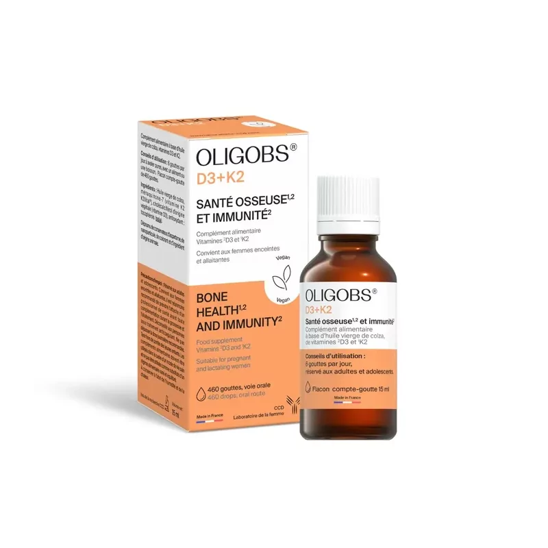 Oligobs D3+K2 Santé Osseuse et Immunité 15ml