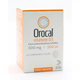 Orocal Vitamine D3 500mg / 200 UI 60 comprimés