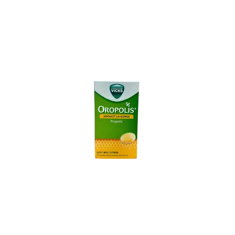Vicks Oropolis Miel Citron 20 pastilles sans sucre