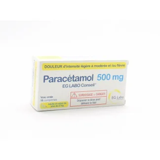 Paracétamol 500mg EG Labo Conseil 16 comprimés