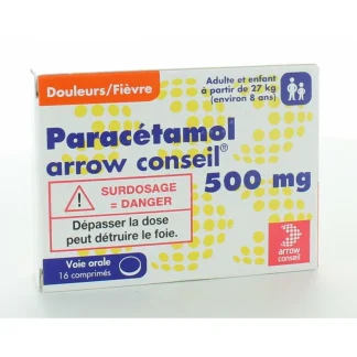 Paracétamol Arrow Conseil 500mg 16 comprimés