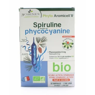 Phyto Aromicell'R Spiruline dosée en Phycocyanine Bio 20 ampoules
