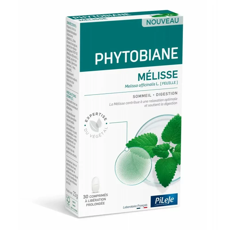 Pileje Phytobiane Mélisse 30 comprimés à libération prolongée