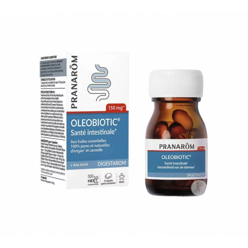 Pranarom Oleobiotic Santé Intestinale 150mg 15 capsules