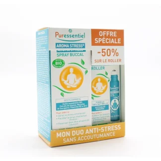 Puressentiel Aroma Stress Duo Spray buccal + Roller