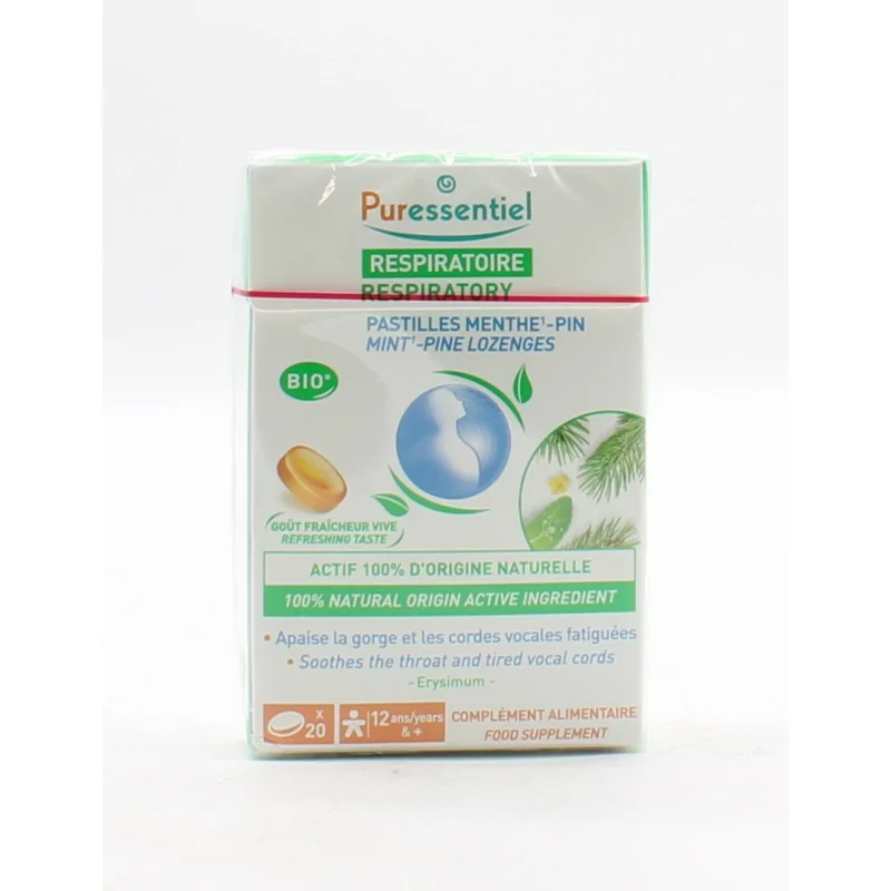 Puressentiel Respiratoire Pastilles Menthe - Pin X20