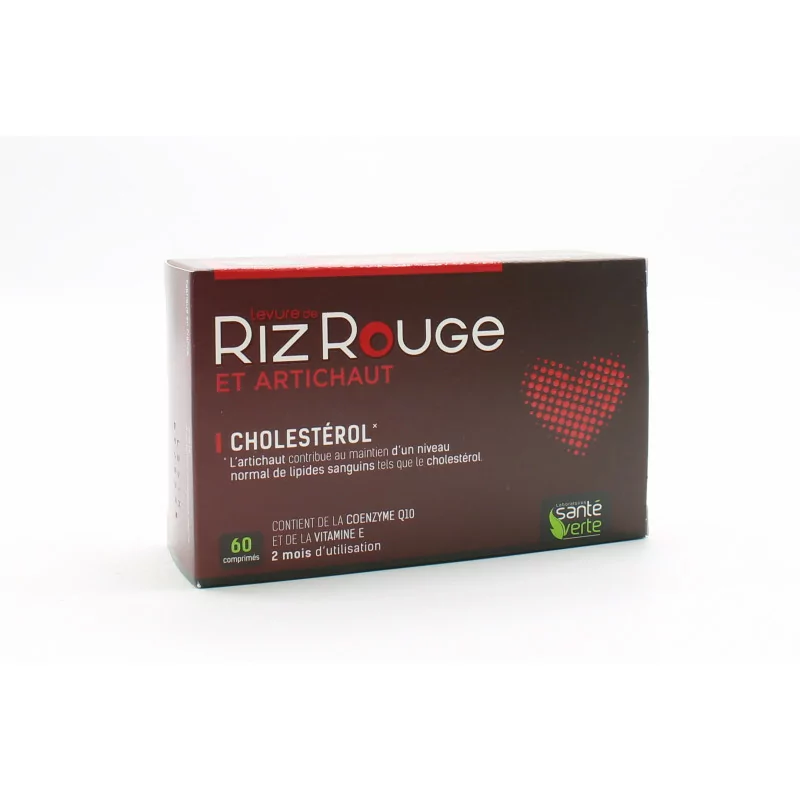 Santé Verte Levure de Riz Rouge et Artichaut Cholestérol 60 comprimés