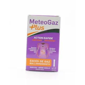 MétéoGaz Plus Excès de Gaz Ballonnements 12 sticks