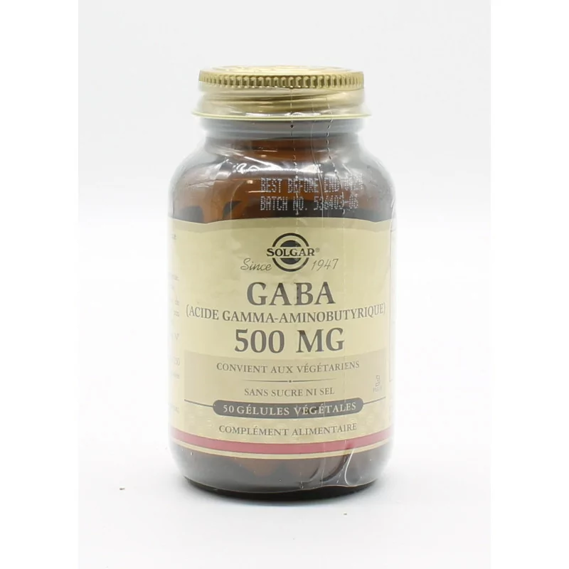 Solgar Gaba 500mg 50 gélules