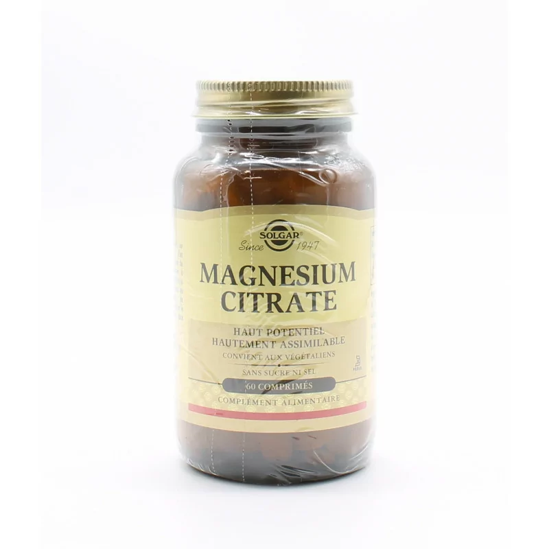Solgar Magnesium Citrate 60 comprimés
