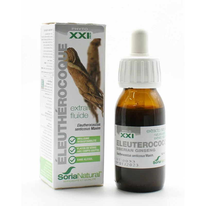 Soria Natural Extrait Fluide Éleuthérocoque 50ml