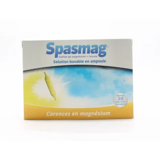 Spasmag Sulfate de Magnésium + Levure 30 ampoules