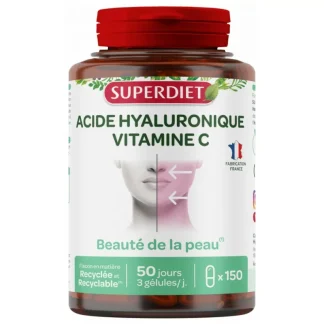 Superdiet Acide Hyaluronique Vitamine C 150 gélules