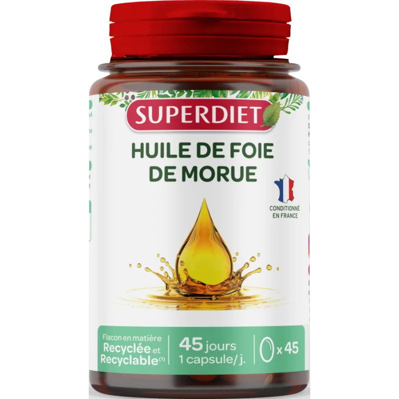 Superdiet Huile de Foie de Morue 45 gélules