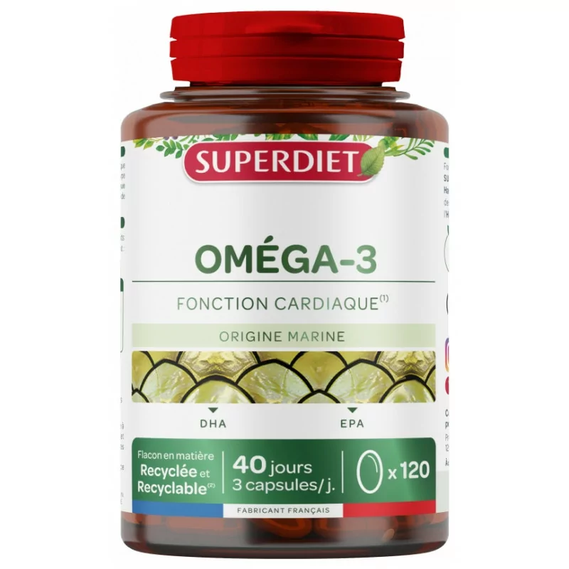 Superdiet Omega 3 DHA EPA 120 gélules
