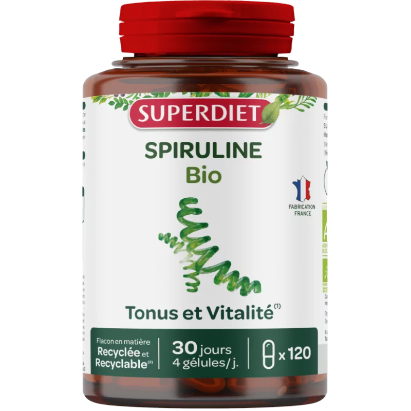 Superdiet Spiruline Bio 120 gélules