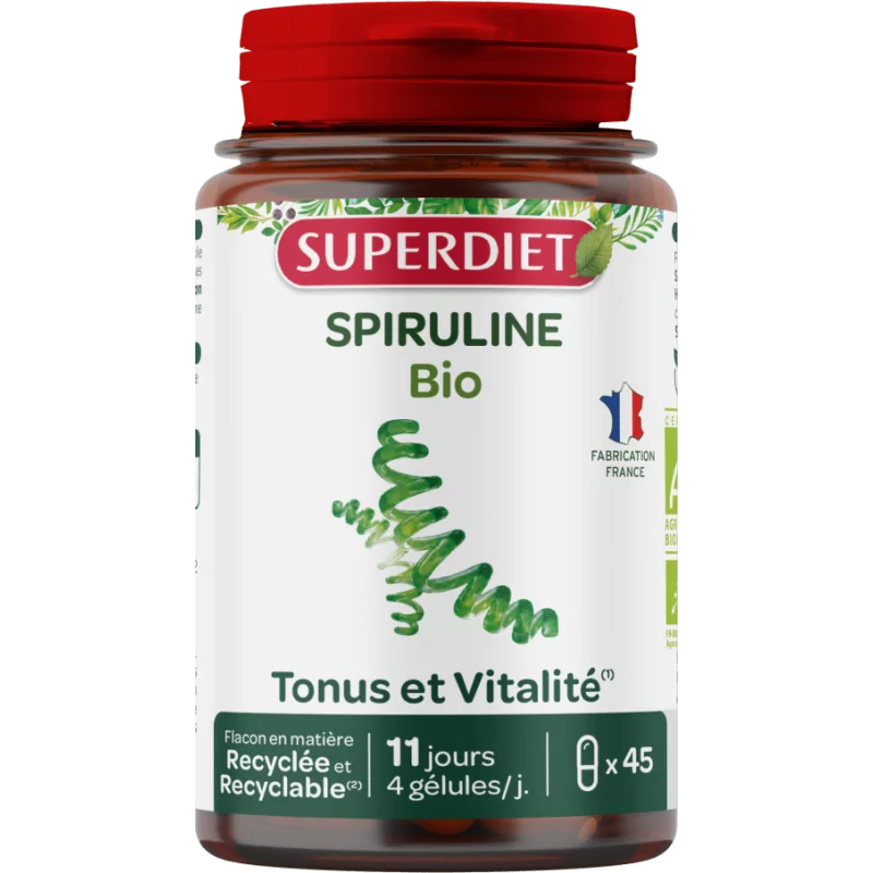 Superdiet Spiruline Bio 45 gélules