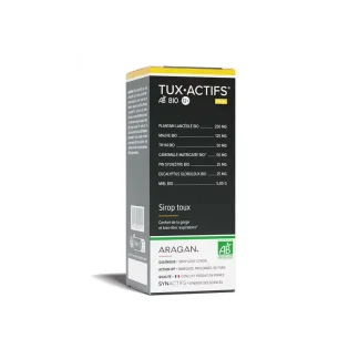 SynActifs Tux-Actifs Sirop Toux Bio Goût Citron 125ml