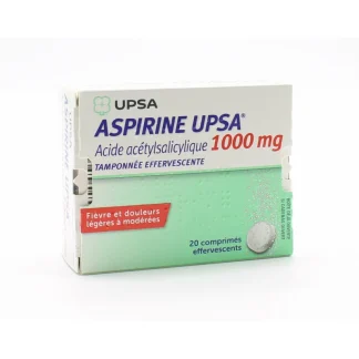 Aspirine Upsa 1000mg 20 comprimés effervescents