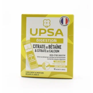 Upsa Digestion Citrate de Bétaïne et Citrate de Calcium 10 sachets-dose