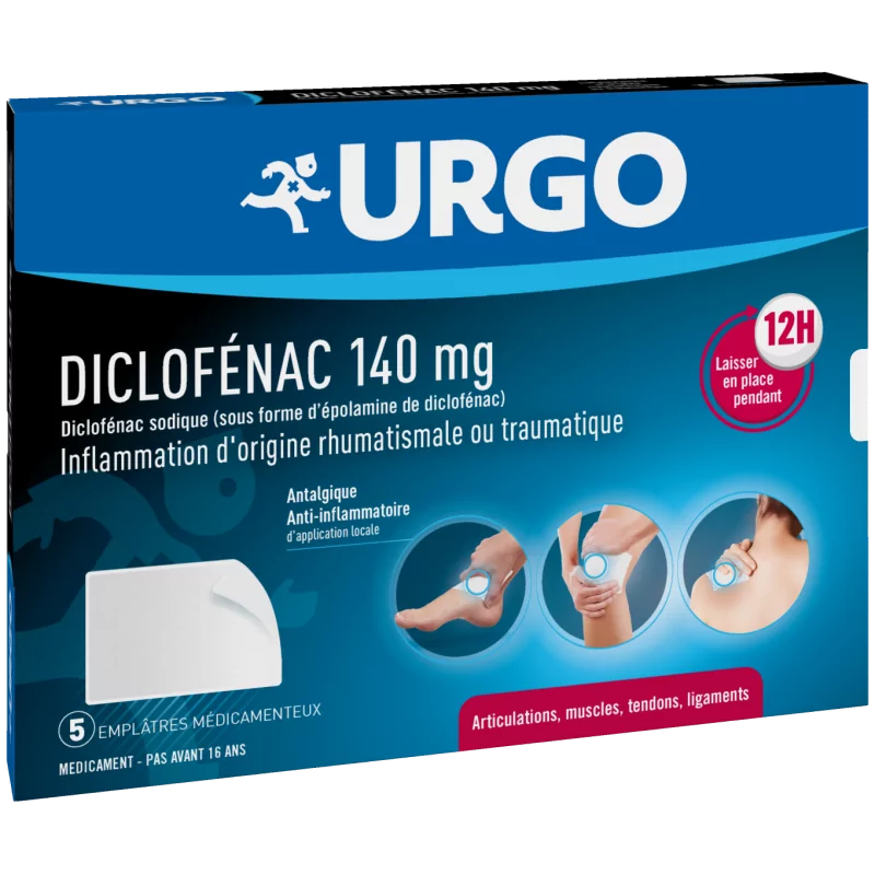 Urgo Diclofénac 140mg 5 emplâtres médicamenteux