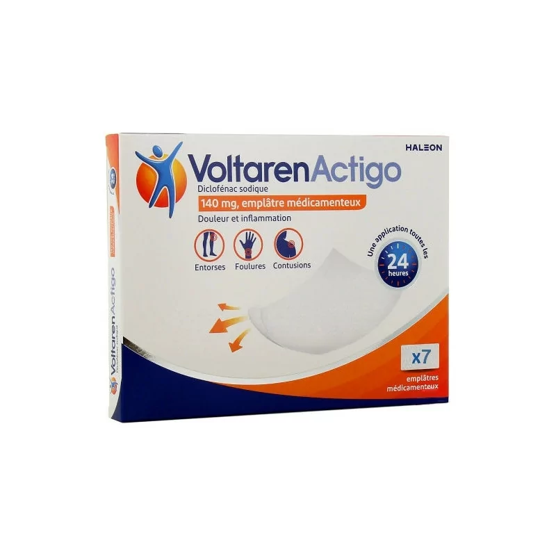 VoltarenActigo 140mg Emplâtres Médicamenteux X7