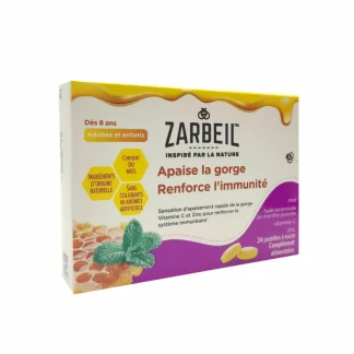 Zarbeil Apaise la Gorge Renforce l'Immunité 24 pastilles à sucer
