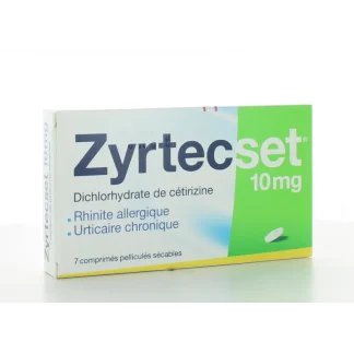 Zyrtecset 10 mg 7 comprimés