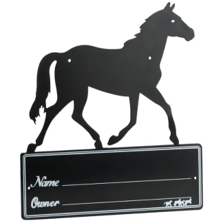 Plaque De Box Hippotonic Silhouette De Cheval