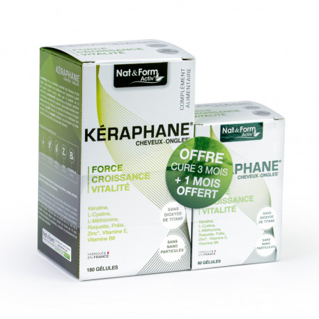 Kéraphane Cheveux et ongles Nat&Form Gélules