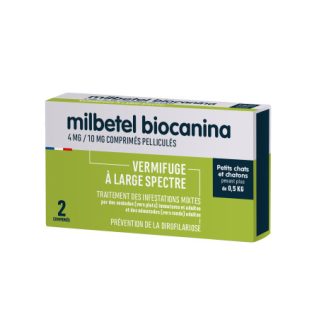 MILBETEL 4 mg/10 mg vermifuge Petit chat, chaton Biocanina