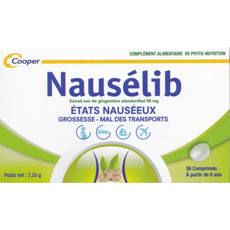 Nauselib nausées, 36 comprimés Cooper