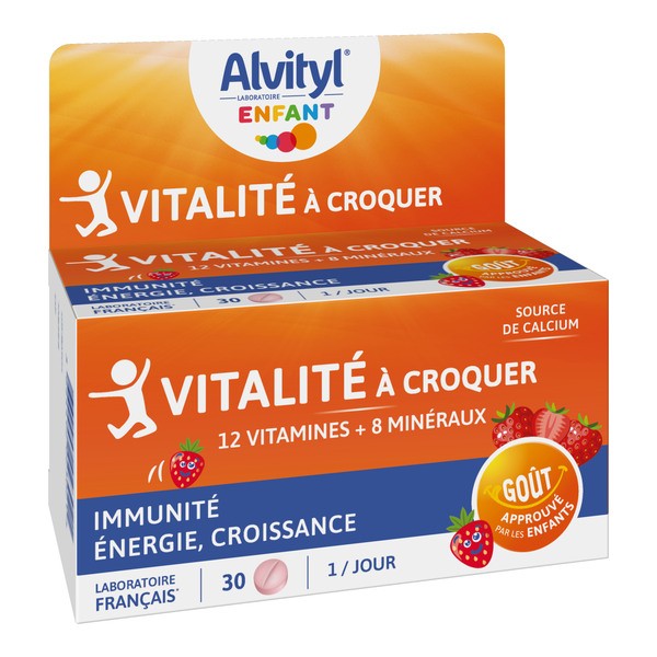 Жевательные таблетки Alvityl Vitality со вкусом клубники