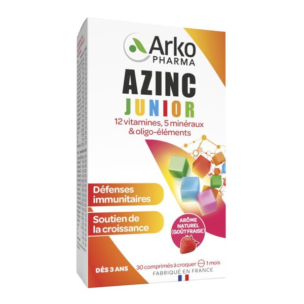 Жевательные таблетки Azinc Junior со вкусом клубники