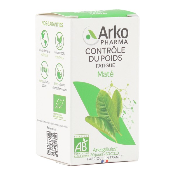 Органические капсулы Arkogélules Maté.