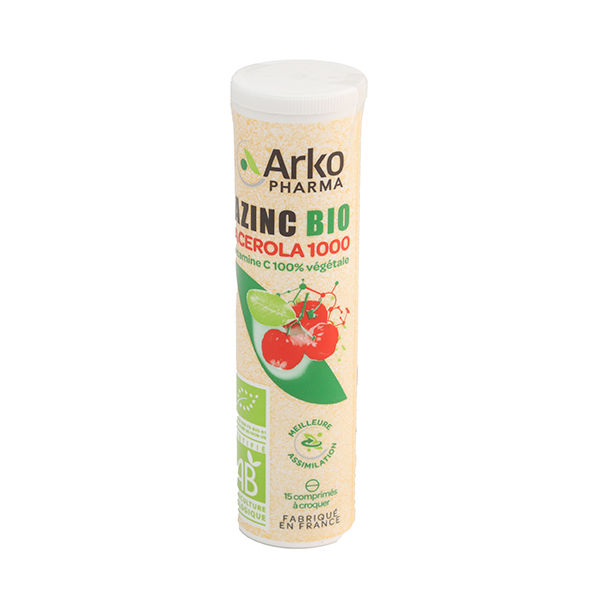 Жевательные таблетки Azinc Acerola 1000 Organic