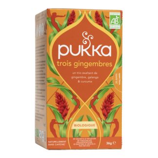 Пакетики травяного чая Pukka с тремя имбирями