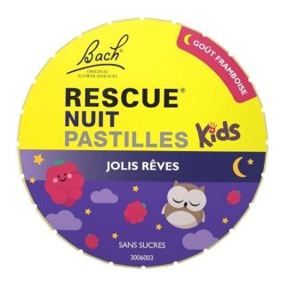 Цветочные эссенции Баха Rescue Night Kids с малиновыми пастилками