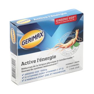 Таблетки активной энергии Gerimax