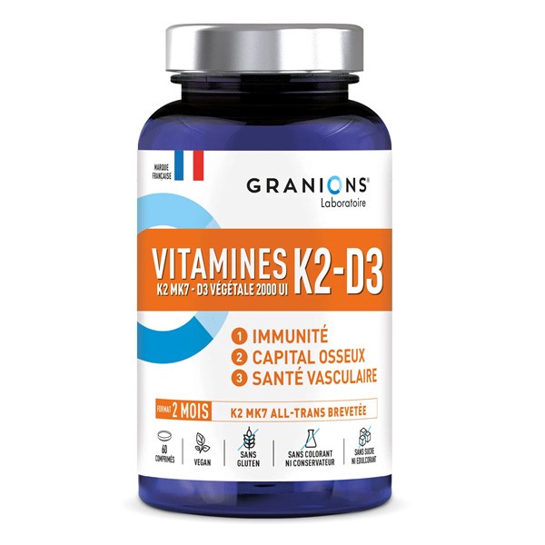 Таблетки Granions с витаминами K2 и D3