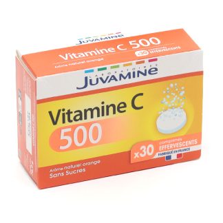 Шипучие таблетки Juvamine с витамином С 500 мг