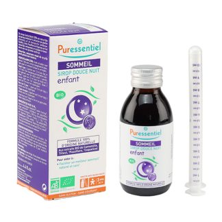 Органический сироп для сна Puressentiel «Сладкое ночное снотворное» для детей.